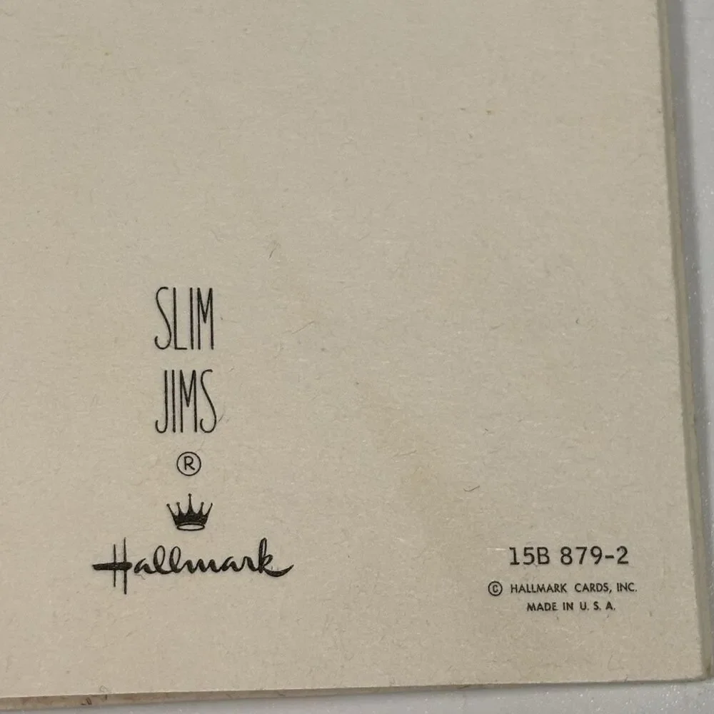 Vintage Hallmark Slim Jims Giraffe Brother Birthday Greeting Card Funny Cute Art